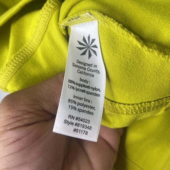 Athleta Lime Green T-Back with Keyhole Athletic Tank Top size Small - Picture 9 of 9